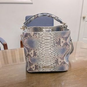 Brahmin faux python mini satchel/shoulder bag